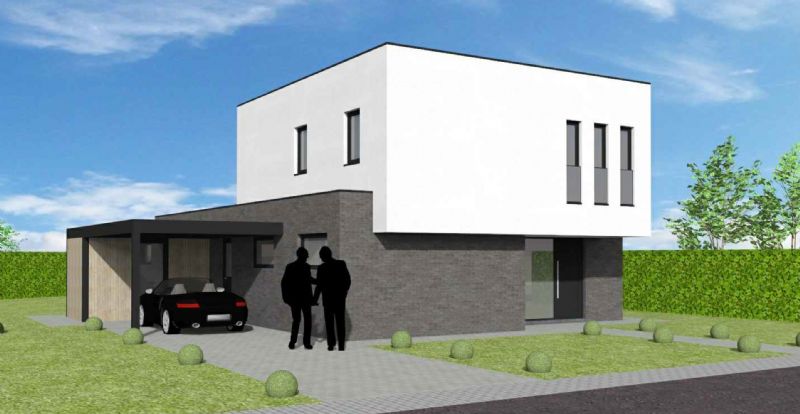 Nieuw te bouwen alleenstaande woning met vrije keuze van architectuur te Knesselare.